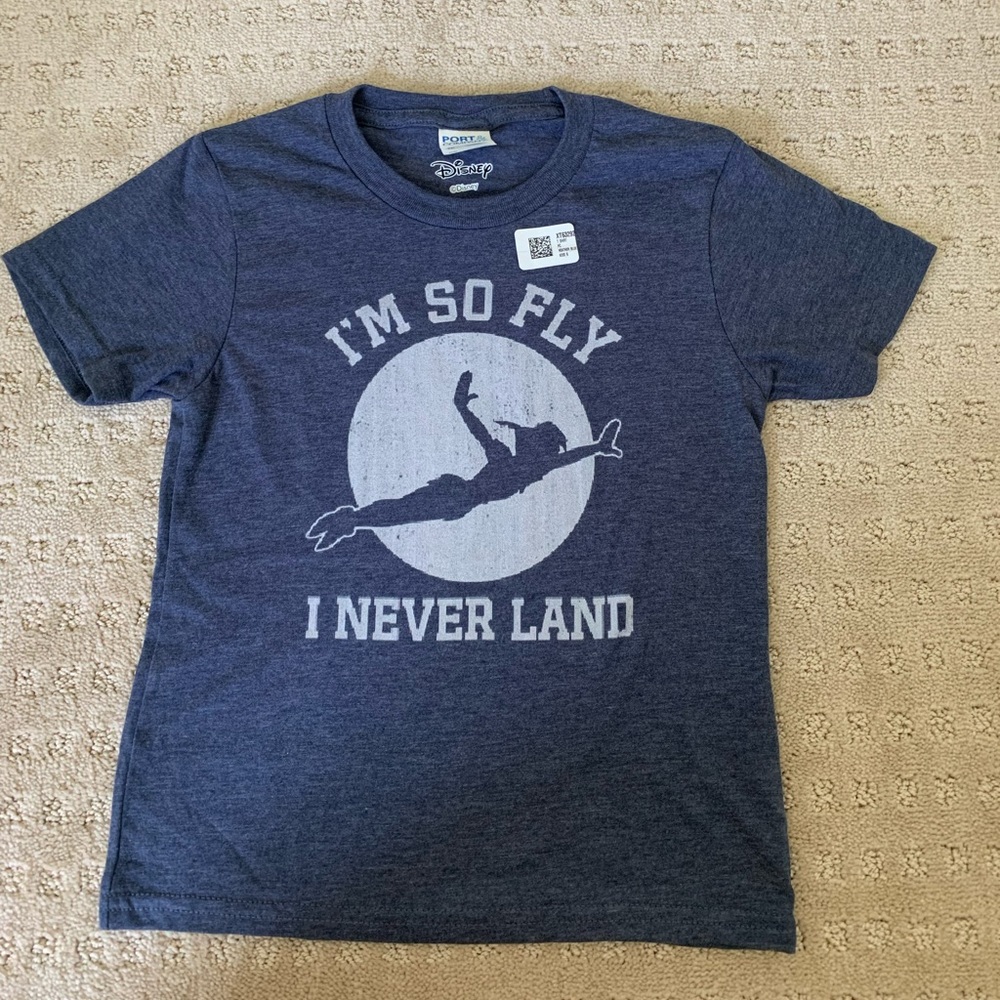 Boys Peter Pan Disney T-Shirt Youth XS (size 5)